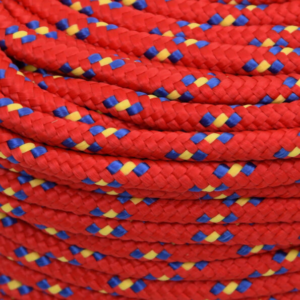 vidaXL Viacúčelové úžitkové lano 6 mm 25 m Červená PP – Obrázok 4