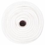 vidaXL Viacúčelové úžitkové lano 14 mm 100 m Biela PP – Obrázok 3