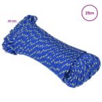 vidaXL Viacúčelové úžitkové lano 5 mm 25 m Modrá PP – Obrázok 6