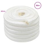 vidaXL Viacúčelové úžitkové lano 30 mm 50 m Biela PP – Obrázok 5