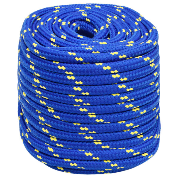 vidaXL Viacúčelové úžitkové lano 18 mm 100 m Modrá PP – Obrázok 2