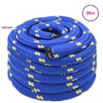 vidaXL Viacúčelové úžitkové lano 50 mm 25 m Modrá PP – Obrázok 5