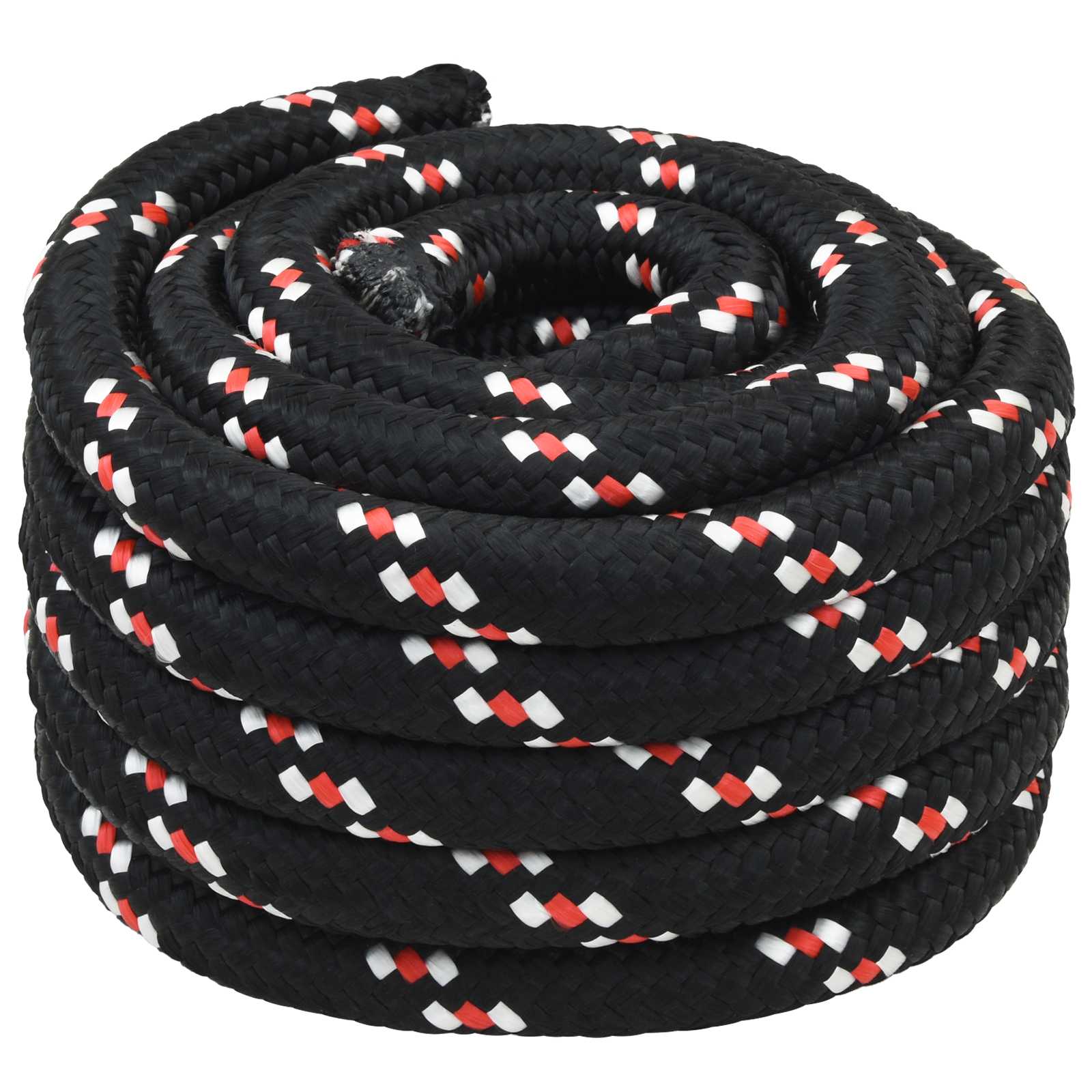 3472956_1.jpg vidaXL Viacúčelové úžitkové lano 60 mm 10 m Čierna a červená PP – Obrázok 1