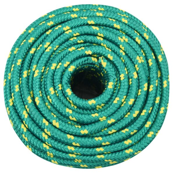 vidaXL Viacúčelové úžitkové lano 14 mm 100 m Zelená PP – Obrázok 3
