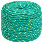 vidaXL Viacúčelové úžitkové lano 6 mm 50 m Zelená PP – Obrázok 2