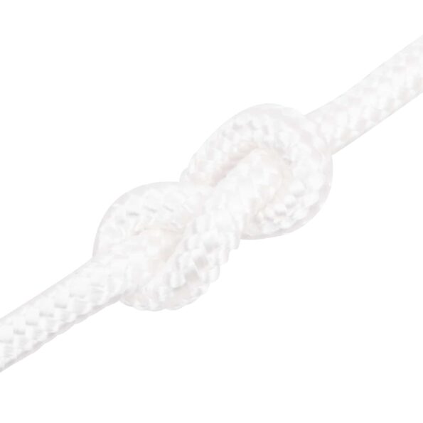 vidaXL Viacúčelové úžitkové lano 16 mm 50 m Biela PP – Obrázok 5