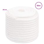 vidaXL Viacúčelové úžitkové lano 16 mm 50 m Biela PP – Obrázok 6