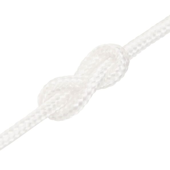 vidaXL Viacúčelové úžitkové lano 4 mm 25 m Biela PP – Obrázok 5