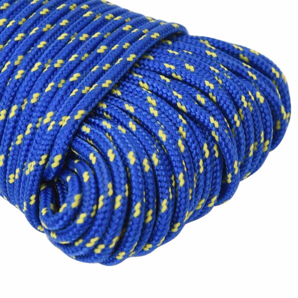 vidaXL Viacúčelové úžitkové lano 4 mm 50 m Modrá PP – Obrázok 4
