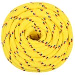 vidaXL Viacúčelové úžitkové lano 18 mm 100 m Žltá PP – Obrázok 3