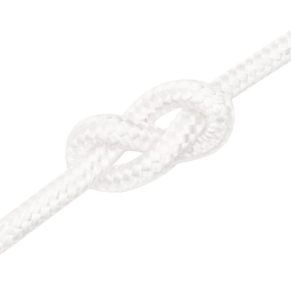 vidaXL Viacúčelové úžitkové lano 14 mm 50 m Biela PP – Obrázok 5