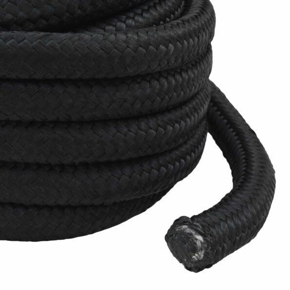 vidaXL Viacúčelové úžitkové lano 30 mm 10 m Čierna PP – Obrázok 4