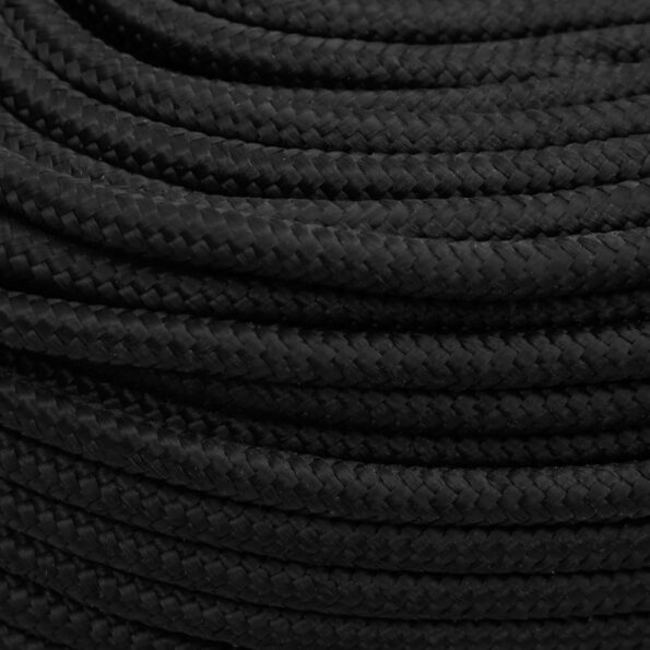 vidaXL Viacúčelové úžitkové lano 6 mm 25 m Čierna PP – Obrázok 4