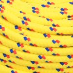 vidaXL Viacúčelové úžitkové lano 10 mm 25 m Žltá PP – Obrázok 4