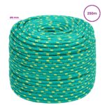 vidaXL Viacúčelové úžitkové lano 6 mm 250 m Zelená PP – Obrázok 6
