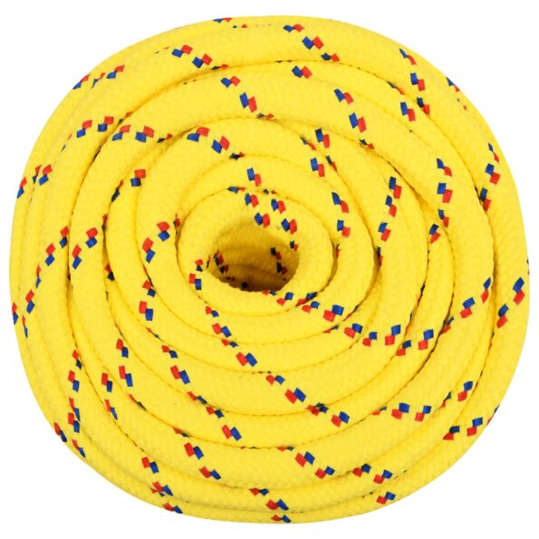 vidaXL Viacúčelové úžitkové lano 16 mm 50 m Žltá PP – Obrázok 3