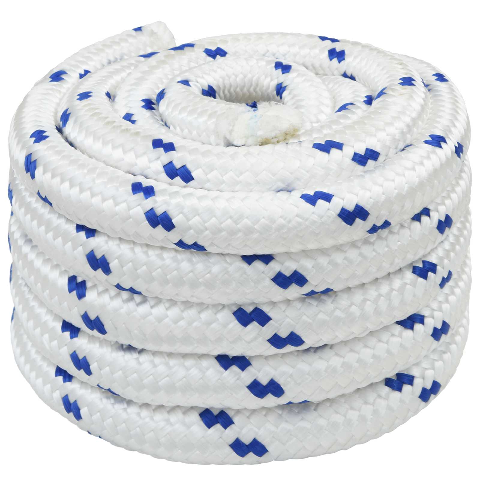 3473215_1.jpg vidaXL Viacúčelové úžitkové lano 40 mm 10 m Biela a modrá PP – Obrázok 1