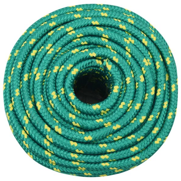 vidaXL Viacúčelové úžitkové lano 12 mm 25 m Zelená PP – Obrázok 3