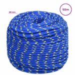 vidaXL Viacúčelové úžitkové lano 8 mm 50 m Modrá PP – Obrázok 6