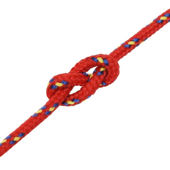vidaXL Viacúčelové úžitkové lano 3 mm 250 m Červená PP – Obrázok 5