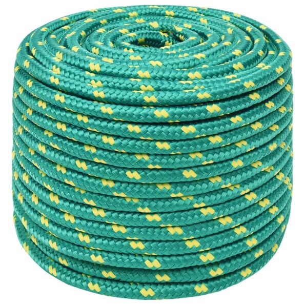vidaXL Viacúčelové úžitkové lano 12 mm 100 m Zelená PP – Obrázok 2