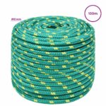 vidaXL Viacúčelové úžitkové lano 12 mm 100 m Zelená PP – Obrázok 6