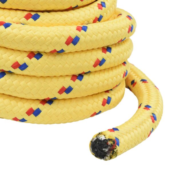 vidaXL Viacúčelové úžitkové lano 40 mm 10 m Žltá PP – Obrázok 4