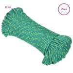 vidaXL Viacúčelové úžitkové lano 4 mm 100 m Zelená PP – Obrázok 7