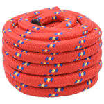 vidaXL Viacúčelové úžitkové lano 30 mm 10 m Červená PP