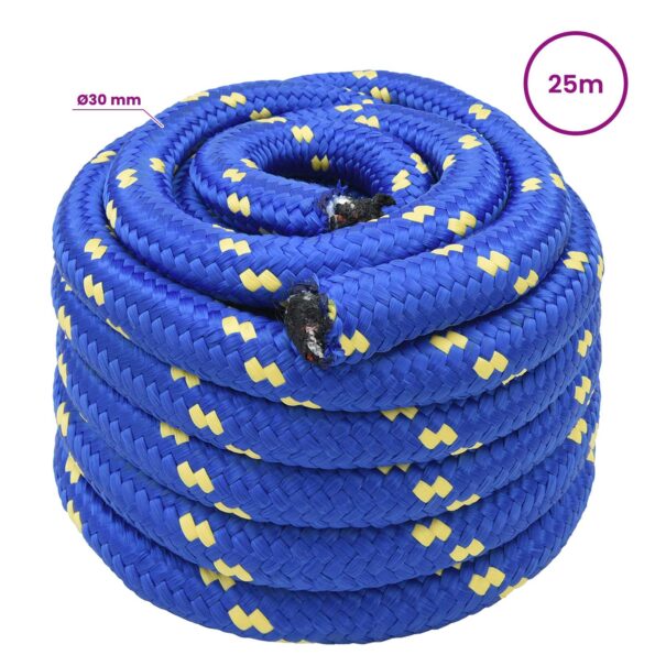vidaXL Viacúčelové úžitkové lano 30 mm 25 m Modrá PP – Obrázok 5