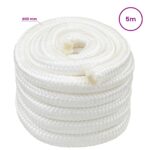 vidaXL Viacúčelové úžitkové lano 30 mm 5 m Biela PP – Obrázok 5