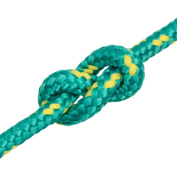 vidaXL Viacúčelové úžitkové lano 10 mm 100 m Zelená PP – Obrázok 5
