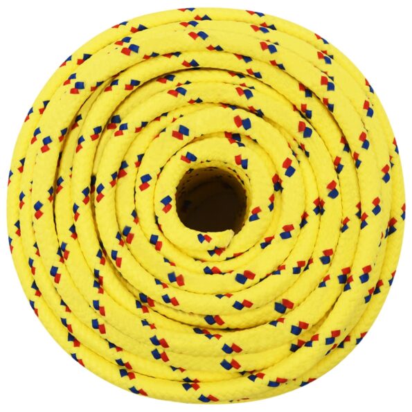 vidaXL Viacúčelové úžitkové lano 12 mm 100 m Žltá PP – Obrázok 3