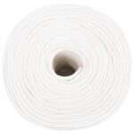 vidaXL Viacúčelové úžitkové lano 6 mm 100 m Biela PP – Obrázok 3