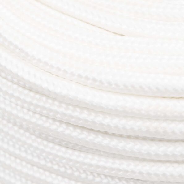 vidaXL Viacúčelové úžitkové lano 6 mm 100 m Biela PP – Obrázok 4