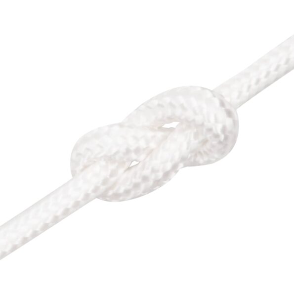 vidaXL Viacúčelové úžitkové lano 6 mm 100 m Biela PP – Obrázok 5