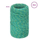 vidaXL Viacúčelové úžitkové lano 2 mm 25 m Zelená PP – Obrázok 6