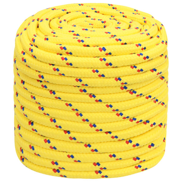 vidaXL Viacúčelové úžitkové lano 18 mm 25 m Žltá PP – Obrázok 2