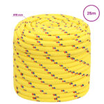 vidaXL Viacúčelové úžitkové lano 18 mm 25 m Žltá PP – Obrázok 6