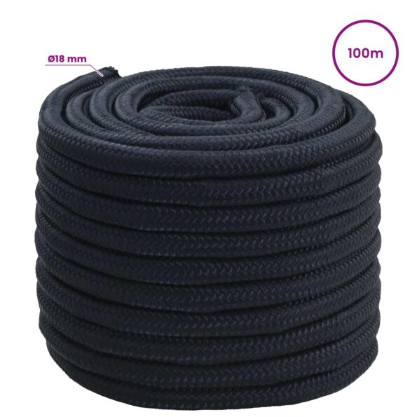 vidaXL Viacúčelové úžitkové lano 18 mm 100 m Královská modrá Polyester – Obrázok 5