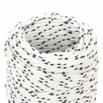 vidaXL Viacúčelové úžitkové lano 2 mm 50 m Biela Polyester – Obrázok 4