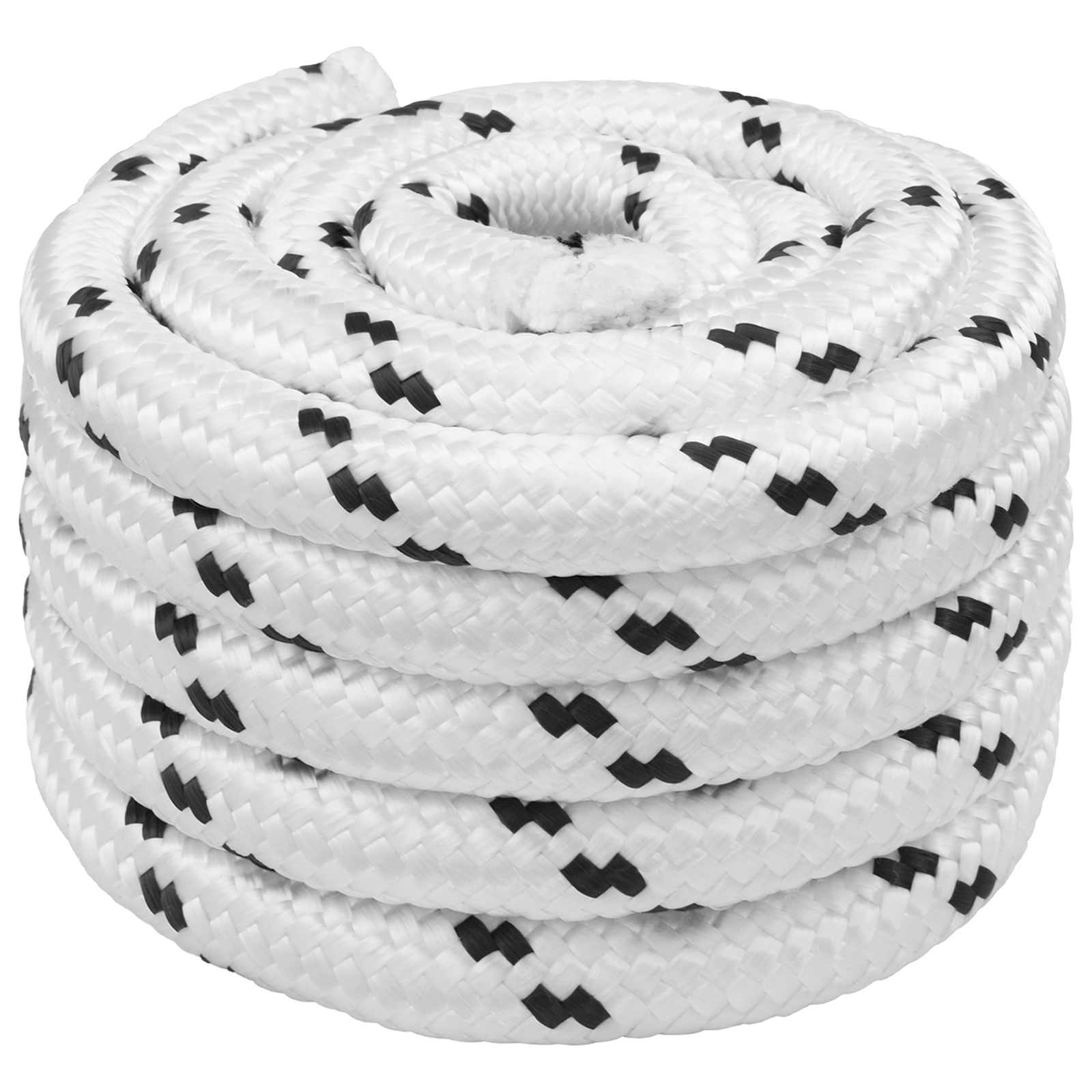 3473448_1.jpg vidaXL Viacúčelové úžitkové lano 25 mm 25 m Biela Polyester – Obrázok 1