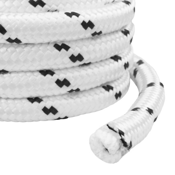 vidaXL Viacúčelové úžitkové lano 25 mm 25 m Biela Polyester – Obrázok 4