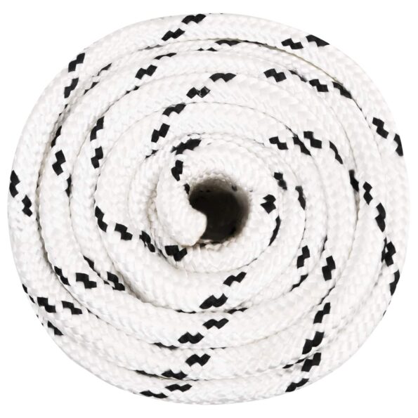 vidaXL Viacúčelové úžitkové lano 18 mm 50 m Biela Polyester – Obrázok 3
