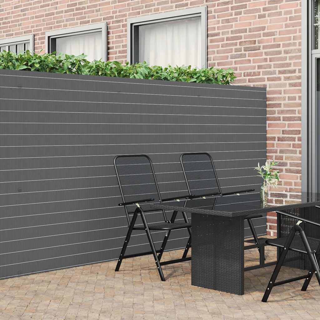 42002622_1.jpg vidaXL Záhradný plot obojstranný sivý 1,8x3 m PVC – Obrázok 1