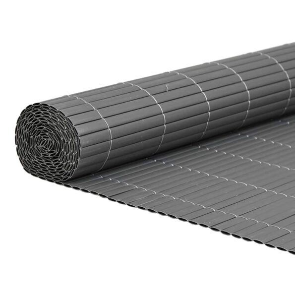 vidaXL Záhradný plot obojstranný sivý 1,8x3 m PVC – Obrázok 2