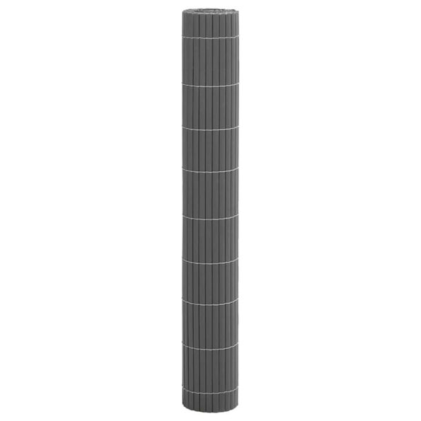 vidaXL Záhradný plot obojstranný sivý 1,8x3 m PVC – Obrázok 4