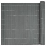 vidaXL Záhradný plot obojstranný sivý 1,8x3 m PVC – Obrázok 5