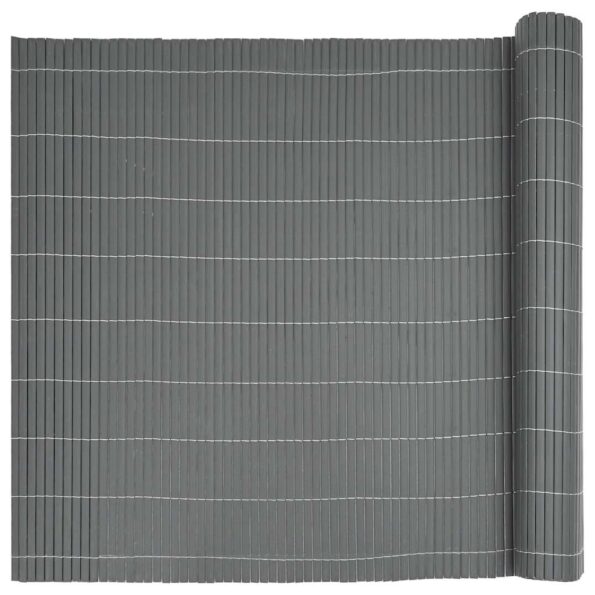vidaXL Záhradný plot obojstranný sivý 1,8x3 m PVC – Obrázok 5