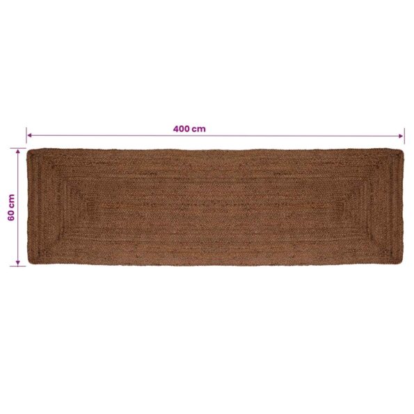 vidaXL Koberec do oblasti Sivá 60 x 400 cm Juta – Obrázok 5